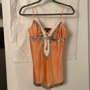 bebe cami with sequins